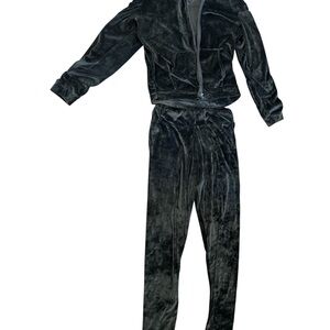 Women's Black Velour Sweater Set